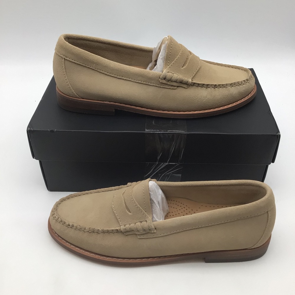 GH Bass Weejuns Whitney Sand Suede Penny Loafers Womens Size 6.5 WJ_LM-234 NEW